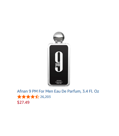 Afnan 9 PM For Men Eau De Parfum