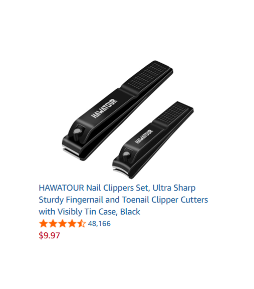 HAWATOUR Nail Clippers Set