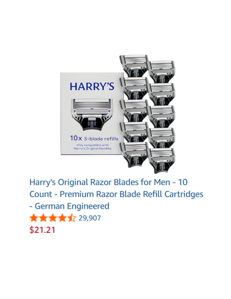 Harry's Original Razor Blades for Men 91