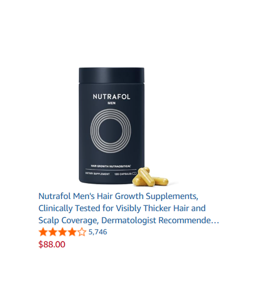 Nutrafol Men's Hair Growth Supplements