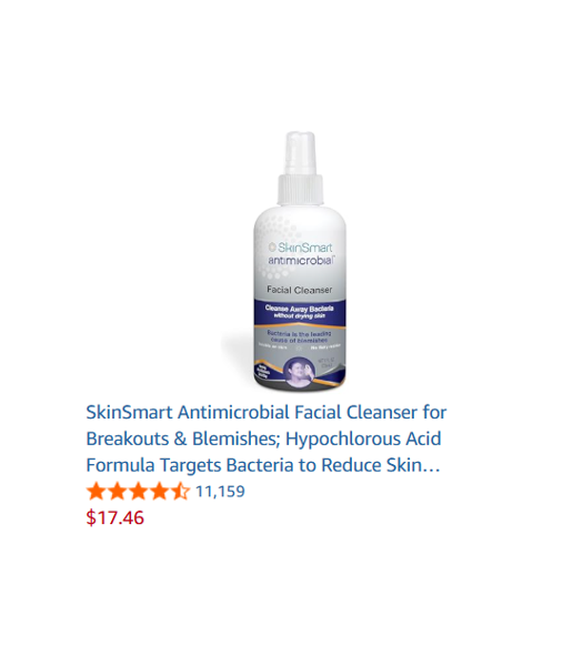 SkinSmart Antimicrobial Facial Cleanser