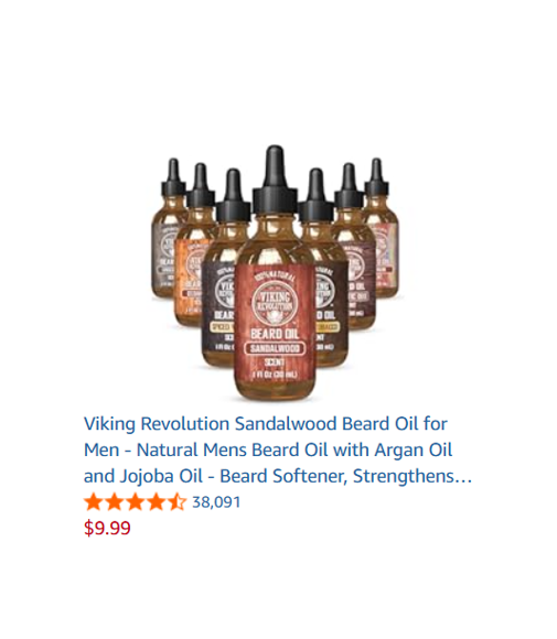Viking Revolution Sandalwood Beard Oil for Men
